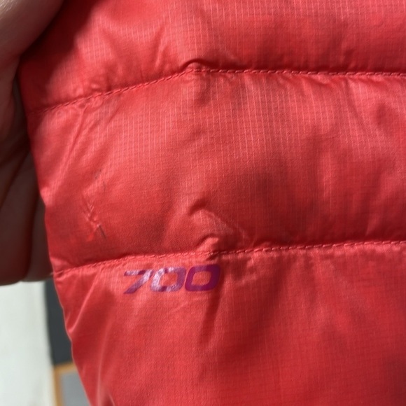 THE NORTH FACE Puffer Jacket Coat 700 Down Filled Orange Pink Size XS - Picture 12 of 15